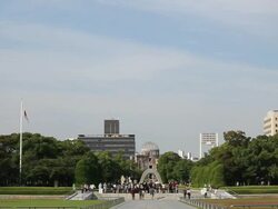 WS View of peace memorial Park / Hiroshima, Japan Stock Footage