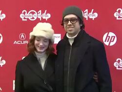 Christina Hendricks and Geoffrey Arend at 'God's Pocket' - 2014 Sundance Film Festival Stock Footage