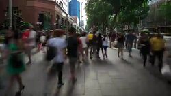 4K Time Lapse : Rush Hour Singapore Stock Footage