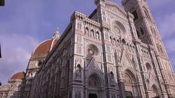 Cathedral Santa Maria del Fiore Florence Stock Footage