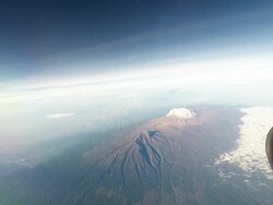 Flying over Kilimanjaro Stock Footage