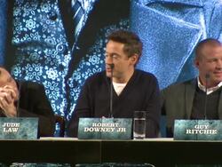 Sherlock Holmes Press Conference Stock Footage