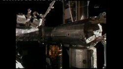 4:3 Discovery arrives at ISS, ground control presser News Clip