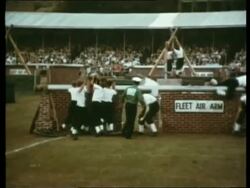 The Field Gun competition at Caernarvon Castle, Wales, London, UK, 1974 Stock Footage
