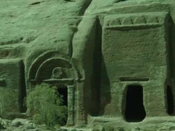 Petra archaeological site detail, Jordan Stock Footage