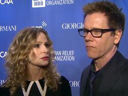 INTERVIEW - Kevin Bacon & Kyra Sedgwick on believing in Sean Penn's cause and helping Haiti, and free rolexes at 3rd Annual Sean Penn & Friends 'Help Haiti Home' Gala Presented By Giorgio Armani To Benefit J/P Haitian Relief Organization Stock Footage