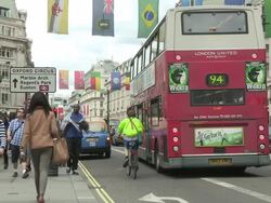 Regents Street, Olympic London General Views on July 21, 2012 in London, England (Footage by WireImage Video/Getty Images) Stock Footage