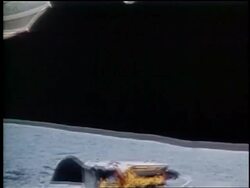 1972 lunar rover point of view on surface of Moon / Apollo 16 Stock Footage