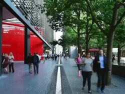 People Walking In More London Area (4K/UHD to HD) Stock Footage