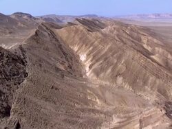 AERIAL Machtesh Ramon in the Negev Desert, Israel Stock Footage