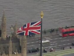 Armistice Day Aerials Union Jack Flag Westminster News Clip