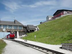 HD: Schaftberg Steam Train Station Stock Footage