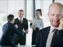 Man executive smiling Stock Footage