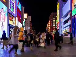 HD Time Lapse : Namba Zone in Osaka Stock Footage