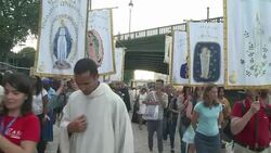 CLEAN : Statue of Virgin Mary takes to the water News Clip