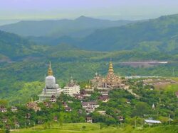 Temple in valley Stock Footage