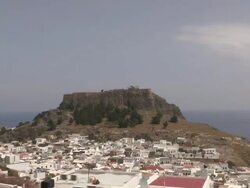 Lindos, Rhodes Island, Greece Stock Footage