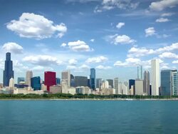 Chicago Skyline, USA  (2 shots) Stock Footage