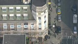 Aerials of Hatton Gardens Safe Deposit Box Ltd crime scene News Clip