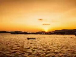 Sunrise / Sunset over sea Stock Footage