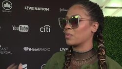 INTERVIEW - La La Anthony at 2016 Global Citizen Festival In Central Park To End Extreme Poverty By 2030 Stock Footage