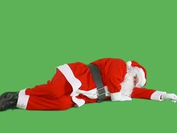 Santa Taking A Nap Stock Footage