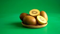 fresh golden kiwi Stock Footage