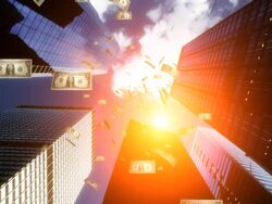 Dollar bills falling Stock Footage