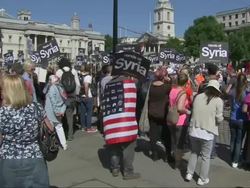 Stop The War march takes place in London regarding Syria Civil War News Clip