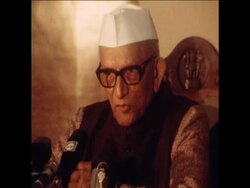 UPITN 14 1 78 PRIME MINISTER DESAI PRESS CONFERENCE ON NUCLEAR POWER Instructional Video
