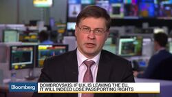 EU's Dombrovskis Links U.K. Passporting to Single Market News Clip