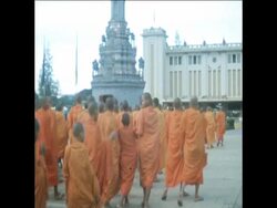 SYND 22-9-71 MONKS TAKE TO THE STREETS TO DEMONSTRATE News Clip