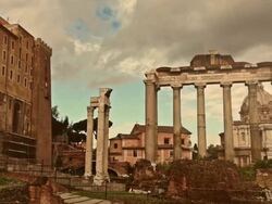 The Roman Forums in Rome Stock Footage