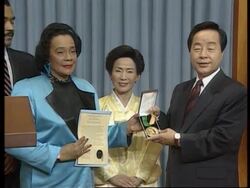 S.Korea - President Kim Receives King Award News Clip