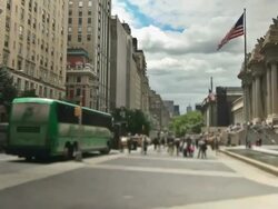 New York City Streets Pan Stock Footage