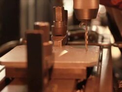 Operating the Industrial Lathe Stock Footage