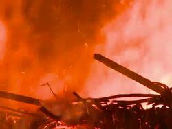 HD: Fire in the night Stock Footage