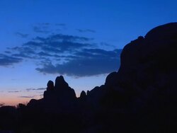 Morning time lapse at Skull Rock Joshua Tree National Park Stock Footage
