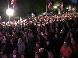 ATMOSPHERE: BBC Concert Diamond Jubilee at Buckingham Palace on June 04, 2012 in London, England (Footage by WireImage Video/Getty Images) Stock Footage