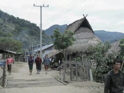 WS village in Houaphan Province / Xam Neua, Laos Stock Footage