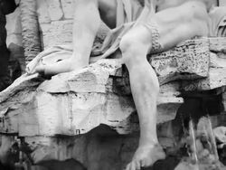 Fountain of the Four Rivers Statue at Piazza Navona Stock Footage