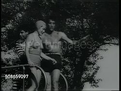 1955 Dean Martin and Jerry Lewis Diving for Charity News Clip