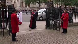 The Queen attends a service at Westminster Abbey as events to commemorate the centenary of the Battle of the Somme begin News Clip