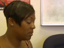 MS PAN young woman standing and entering group AUDIO / San Francisco, United States Stock Footage