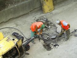 Road Workers Stock Footage