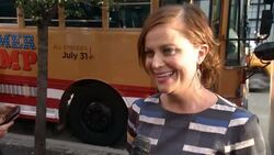 INTERVIEW - Amy Poehler at Wet Hot American Summer: First Day of Camp World Premiere Stock Footage