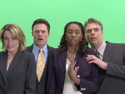 MS, Surprised businesspeople making faces in studio, portrait Stock Footage