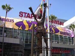 Exterior of Staples Center Stock Footage