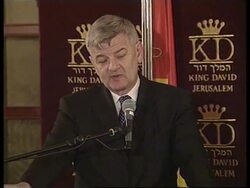 German FM with Peres, comments News Clip