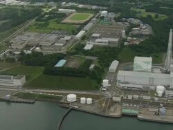 (File) Fukushima Nuclear Plant Before Earthquake. Stock Footage